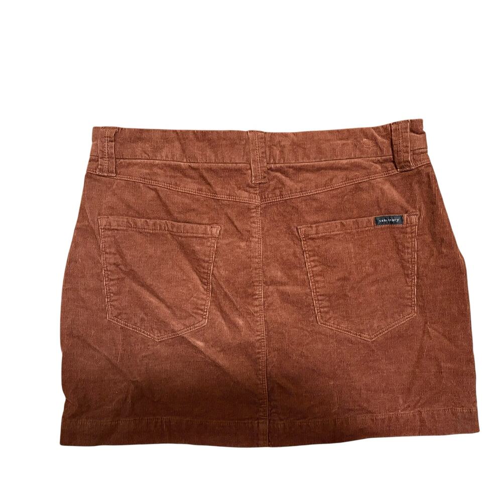 Sanctuary Brown Corduroy Mini Skirt NWT Size 29 High Rise - Picture 4 of 4